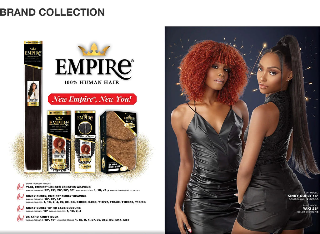 Sensationnel Human Hair Braids Empire 2X Afro Kinky Bulk