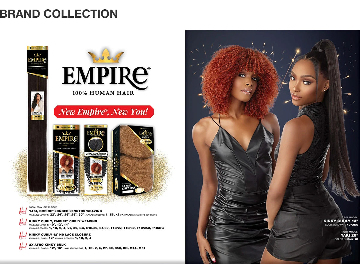 Sensationnel Human Hair Braids Empire 2X Afro Kinky Bulk