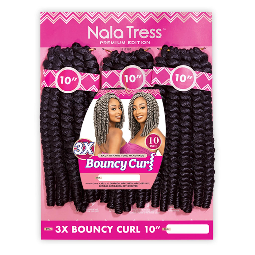 Janet Collection Synthetic Crochet Braids Nala Tress 3X Bob Style Bouncy Curl 10"