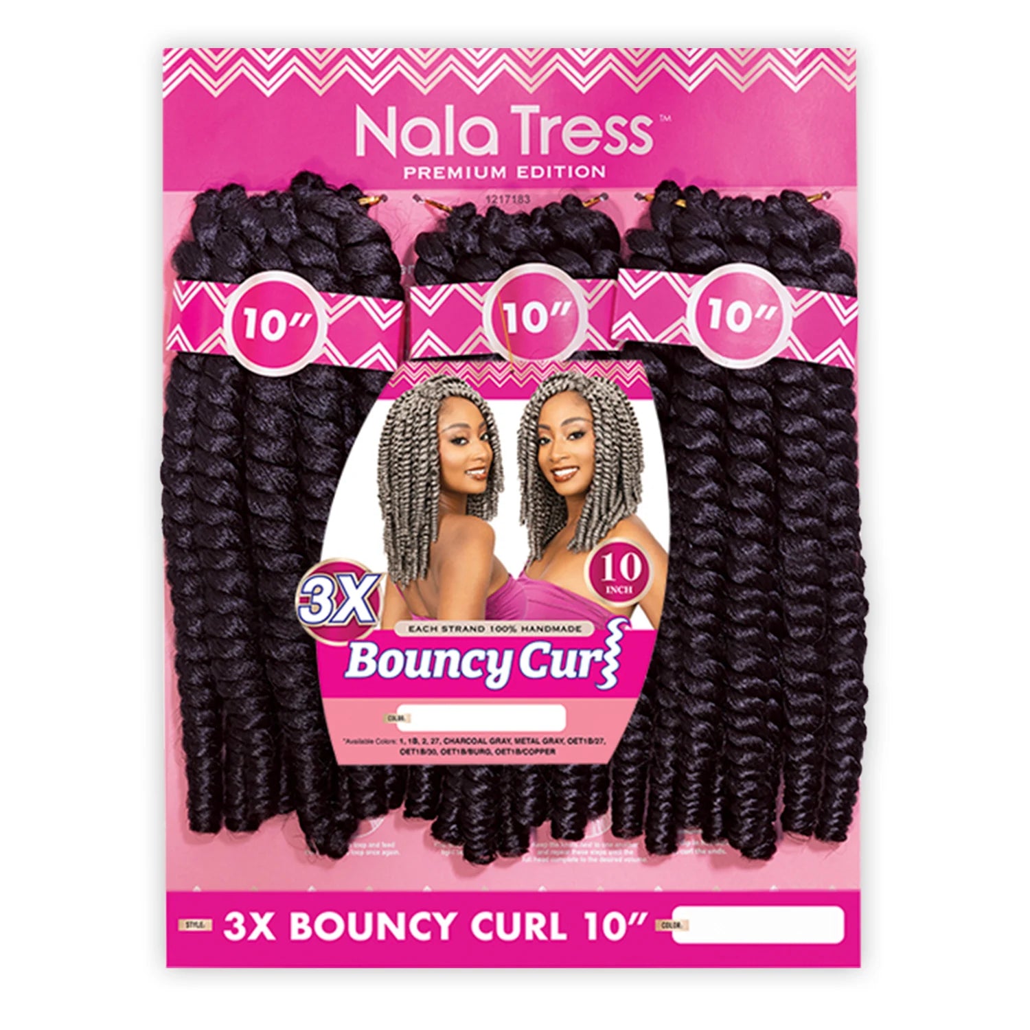 Janet Collection Synthetic Crochet Braids Nala Tress 3X Bob Style Bouncy Curl 10"