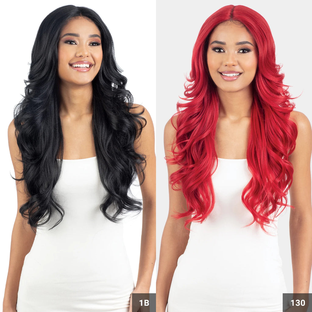 Shake-N-Go Human Hair Blend Synthetic HD Lace Front Wig Legacy Farrah