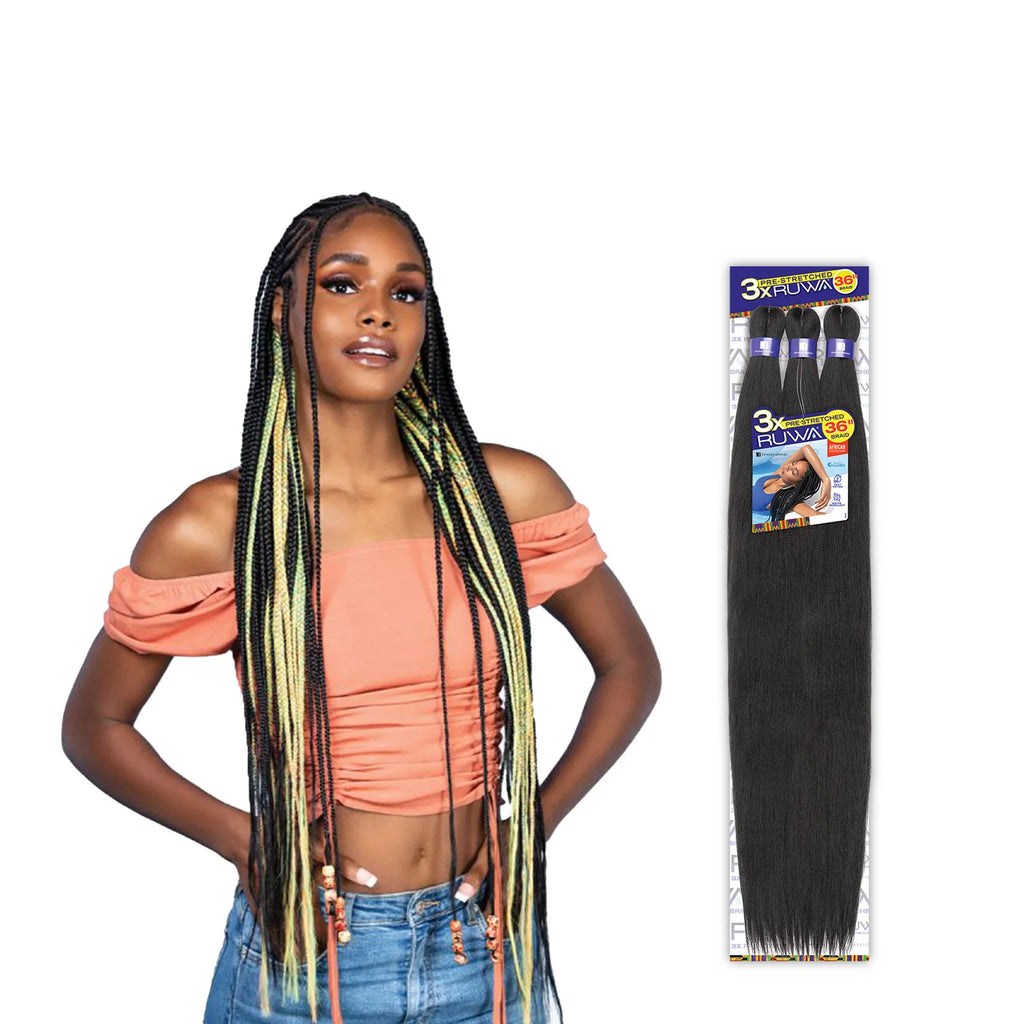 Sensationnel Braids XPRESSION 3X Ruwa Pre-Stretched Synthetic Braid 36"