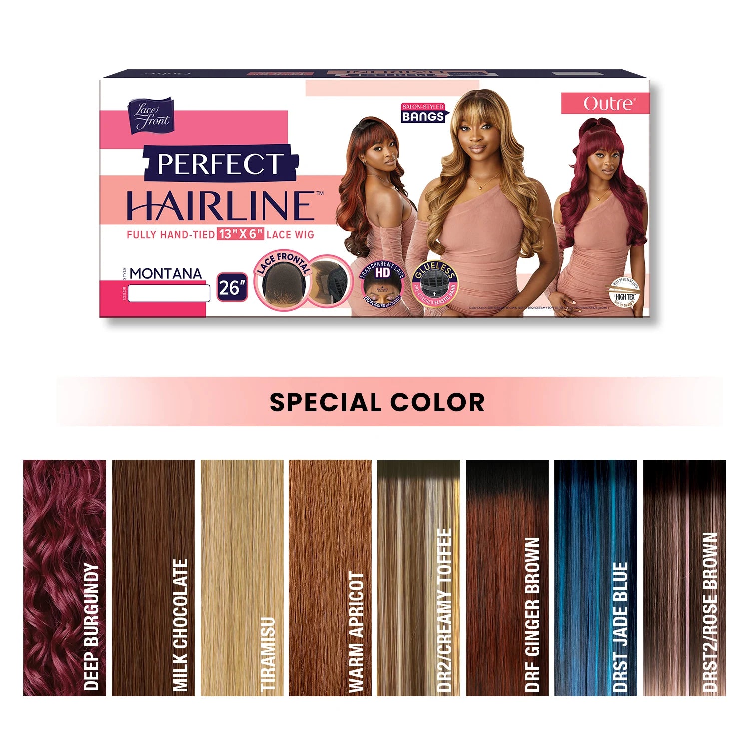 Outre HD Lace Frontal Synthetic Wig Perfect Hairline Glueless Fully Hand-Tied 13X6 Lace Wig Montana