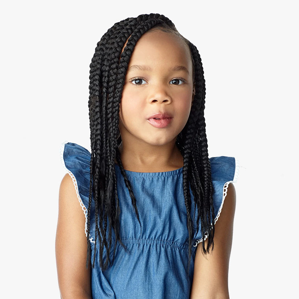 Sensationnel Synthetic Crochet Braids African Collection 3X Ruwa Pre-Stretched Braid 12" (Kids)