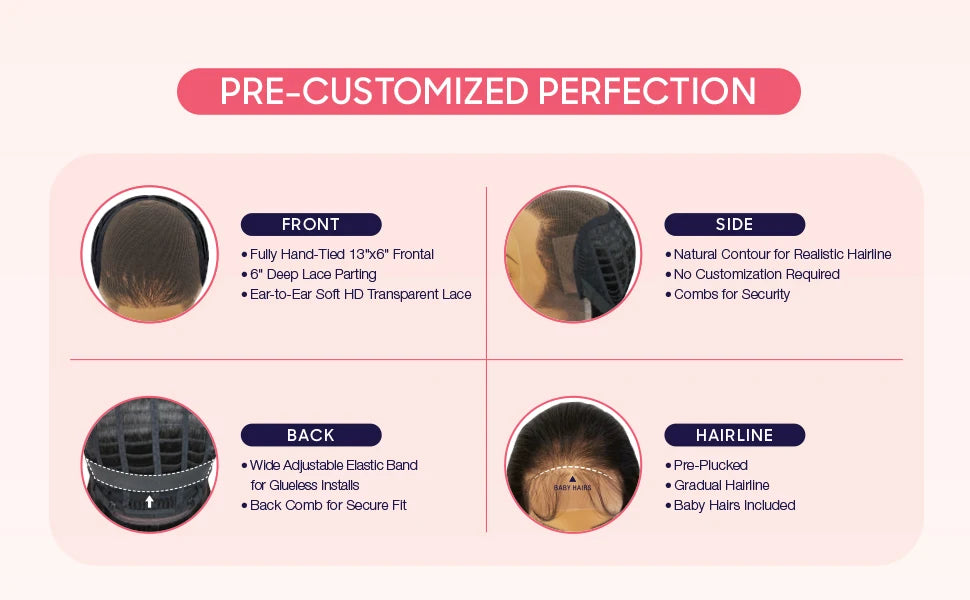 Outre Perfect Hairline Glueless HD Lace Front Wig Fully Hand-Tied 13X6 Lace Wig Laurel - Loose Wave Style, Easy Styling