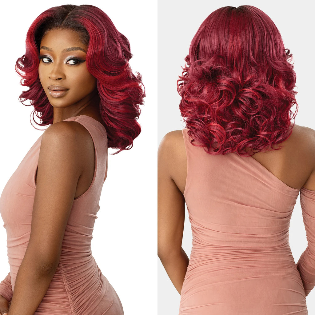Outre Human Hair Blend Glueless Synthetic HD 5X5 Lace Closure Wig HHB-Body Wave 16"