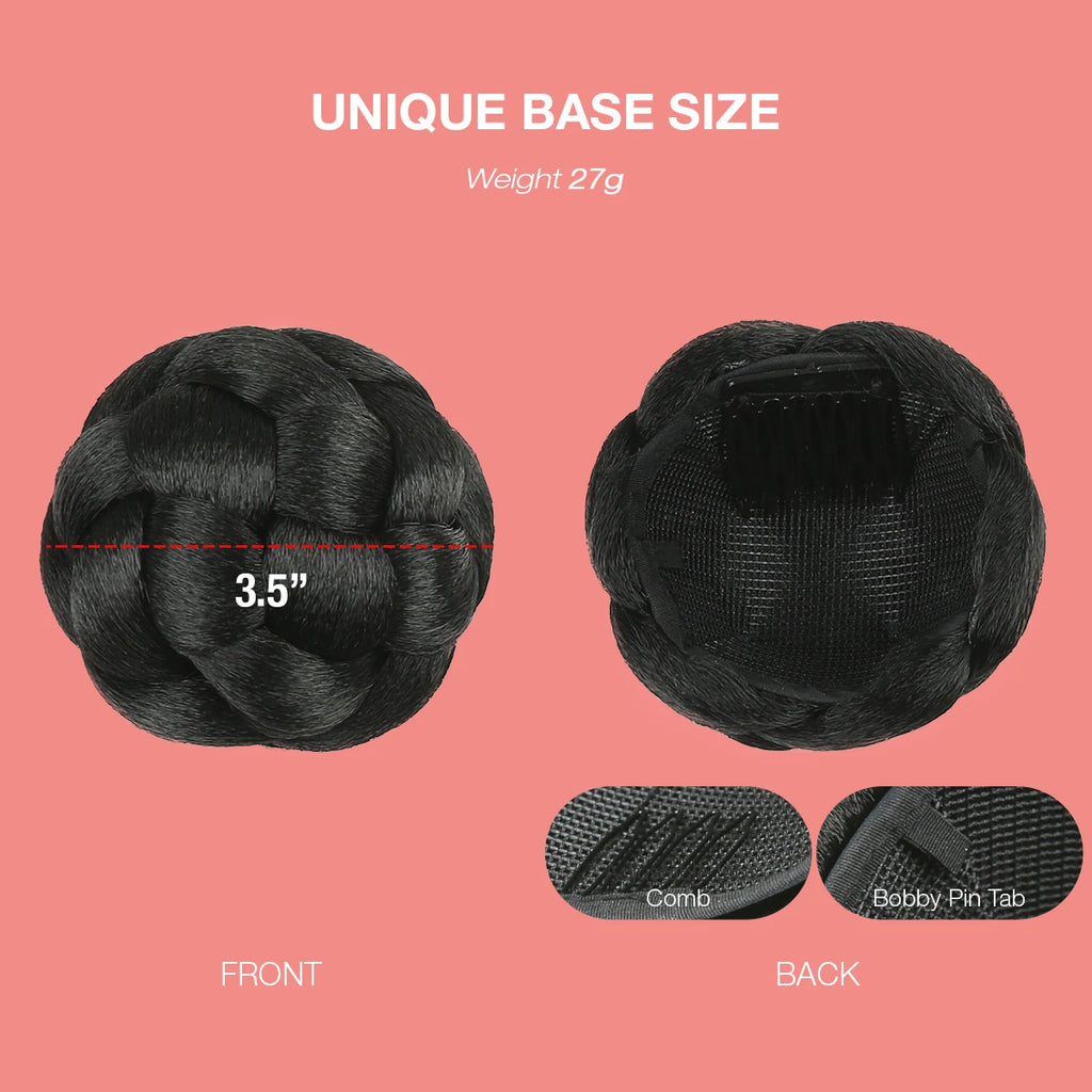 Instant Glitz Synthetic Hair Bun Sweet Rolls French Cruller (S)