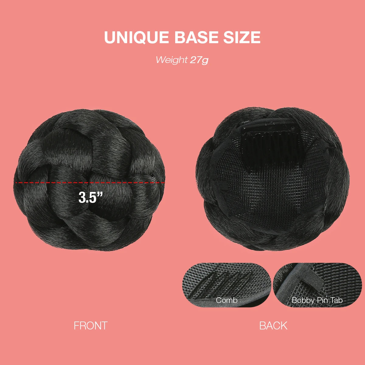 Instant Glitz Synthetic Hair Bun Sweet Rolls French Cruller (S)