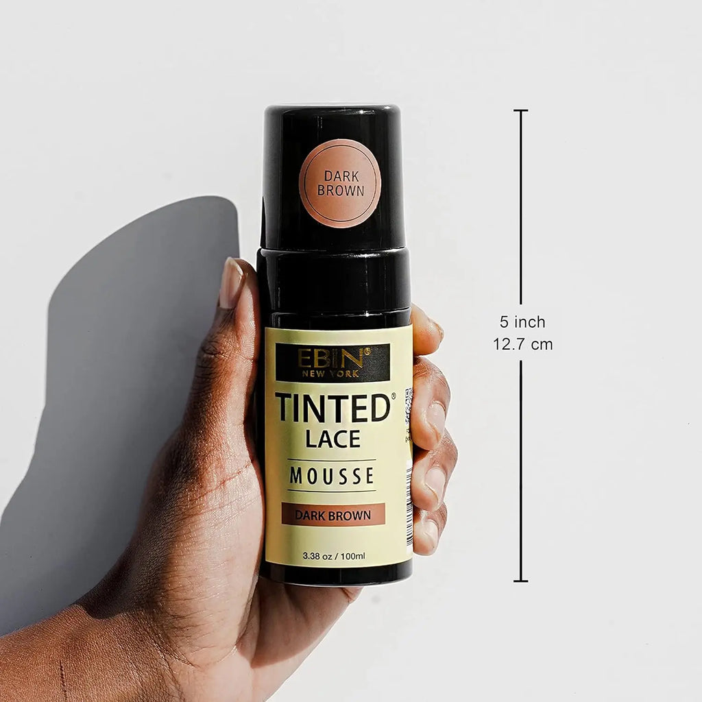Ebin New York Tinted Lace Mousse 3.38oz/ 100ml - Smooth Application, Natural Finish, Perfect for Blending Lace