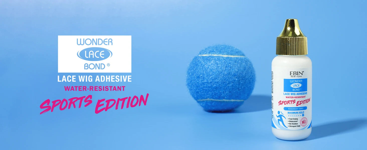 Ebin New York Wonder Lace Bond Sports Edition Lace Wig Adhesive 1.15oz/ 34ml - Extreme Hold, Perfect for Active Wear