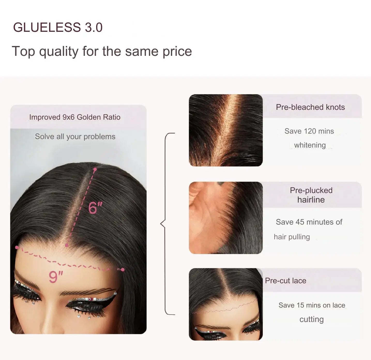 #4 Chocolate Brown 9x6 Lace Closure Bob Wig Human Hair Glueless Brown Natural Bob Short Water Wave Lace Front Wigs 300% Density