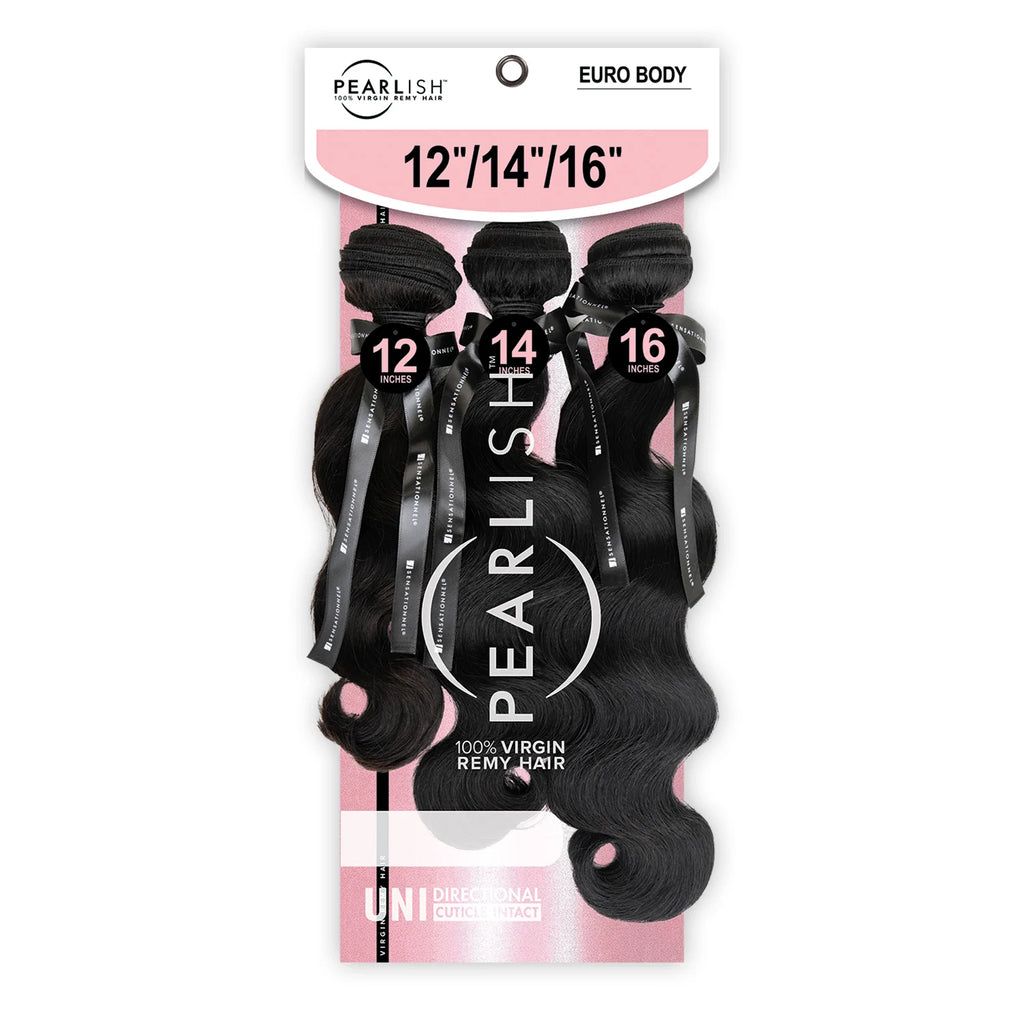 Sensationnel Virgin Remy Human Hair Weave Pearlish 3X Multi Bundles Euro Body