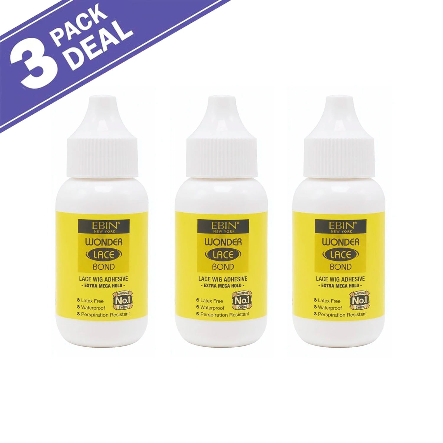 Ebin New York Wonder Lace Bond 1.18oz - Strong Hold, Quick Drying, Ideal for Daily Wear