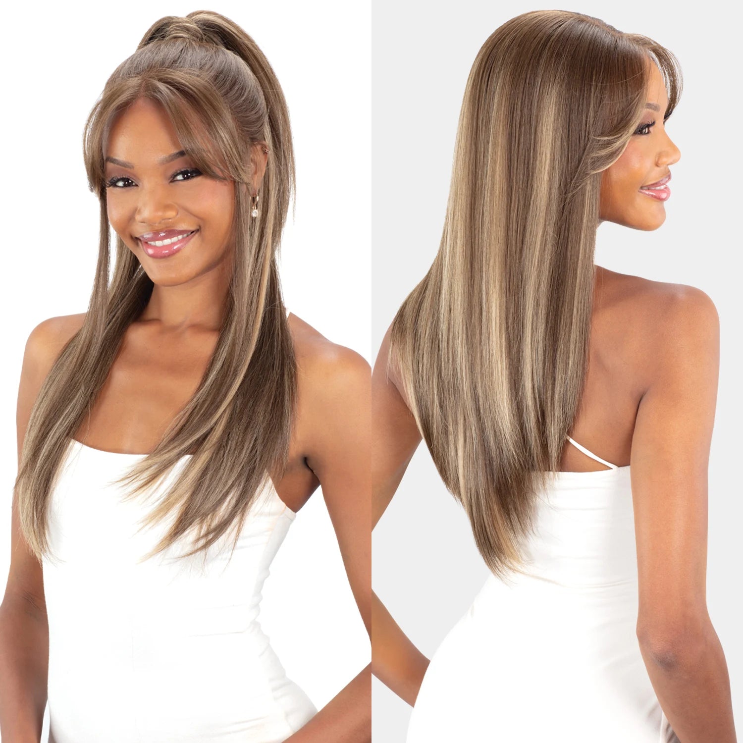 Shake-N-Go Masterclass HD Lace Frontal Synthetic Wig Glueless 13X5 Majestic