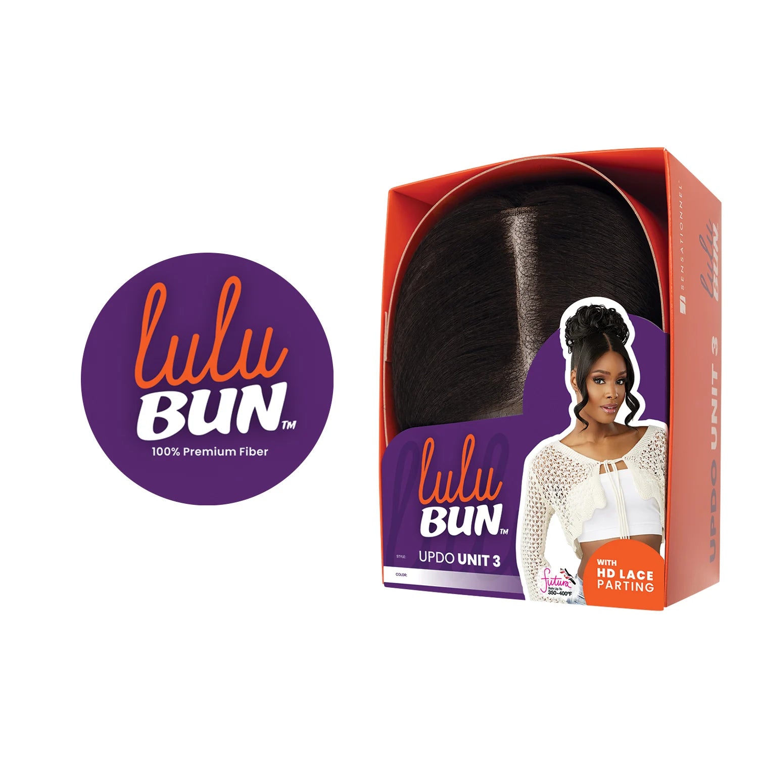 Sensationnel Lulu Synthetic Bun With HD Lace Parting Updo Unit 3