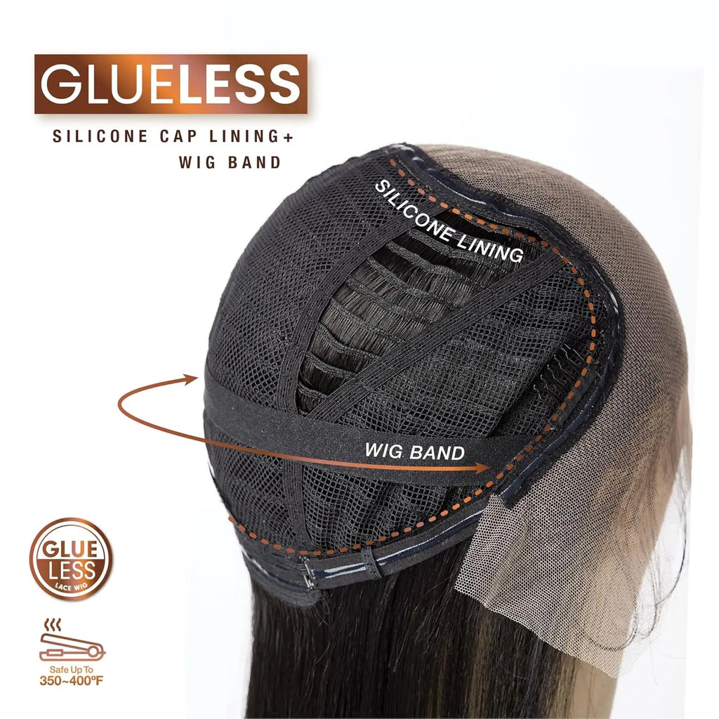 Sensationnel BareLace Glueless Lace Front Wig 13X6 Unit 7 - Long, Secure Glueless Fit, Glueless Comfort, Natural Styling