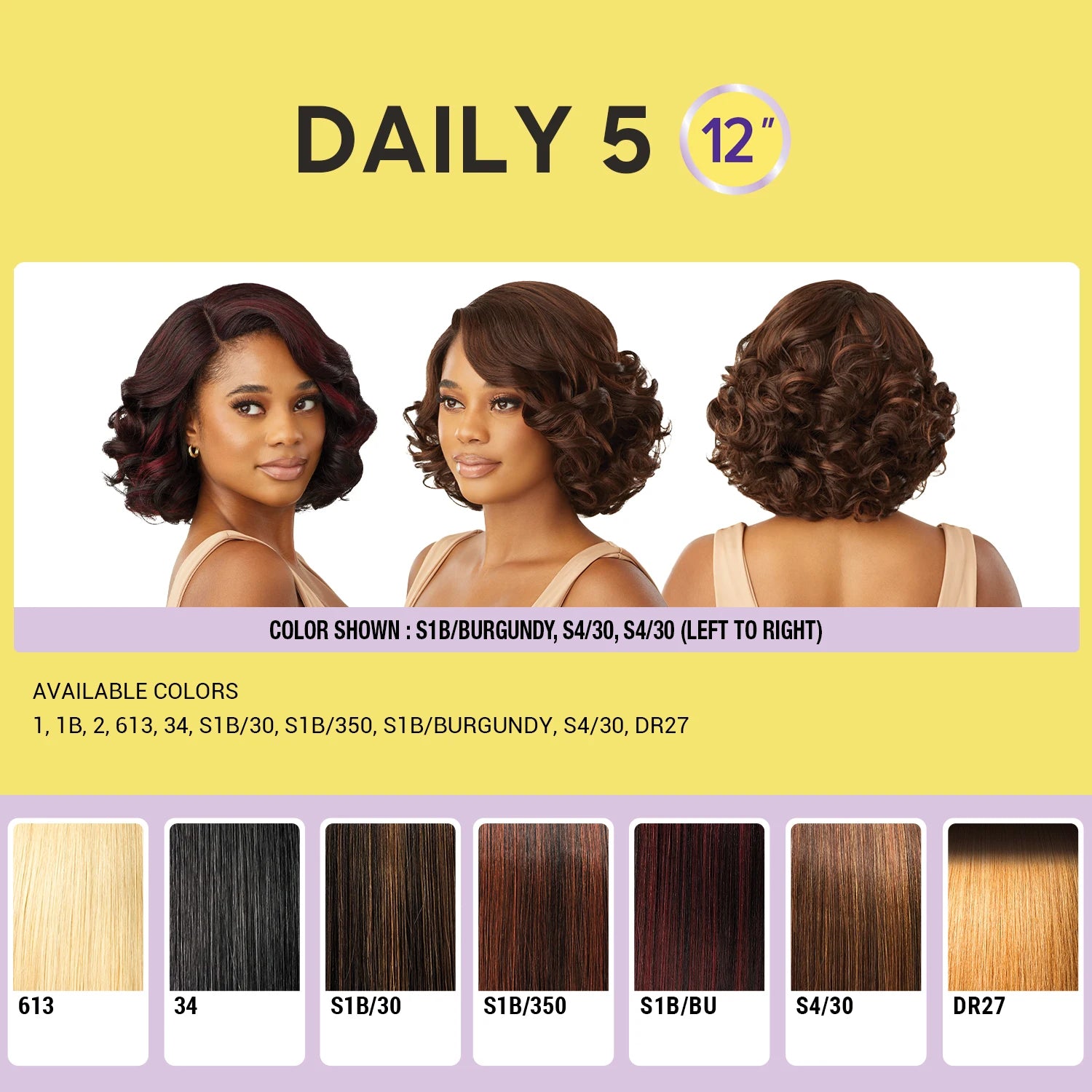Outre The Daily Synthetic Wig Style N Dash 3" Deep Lace Part Wig Daily 5