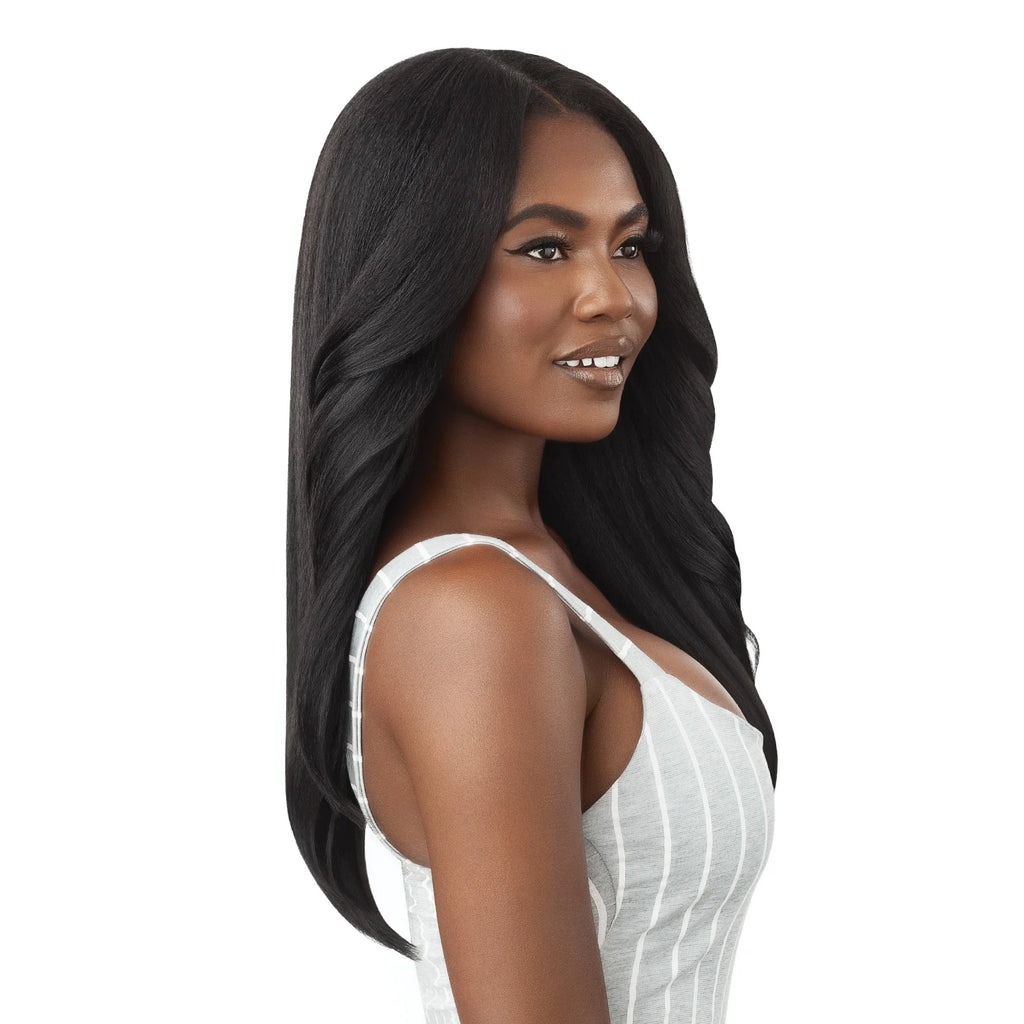 Outre Big Beautiful Hair Human Hair Premium Blend Synthetic Leave Out Wig Dominican Blowout 22"