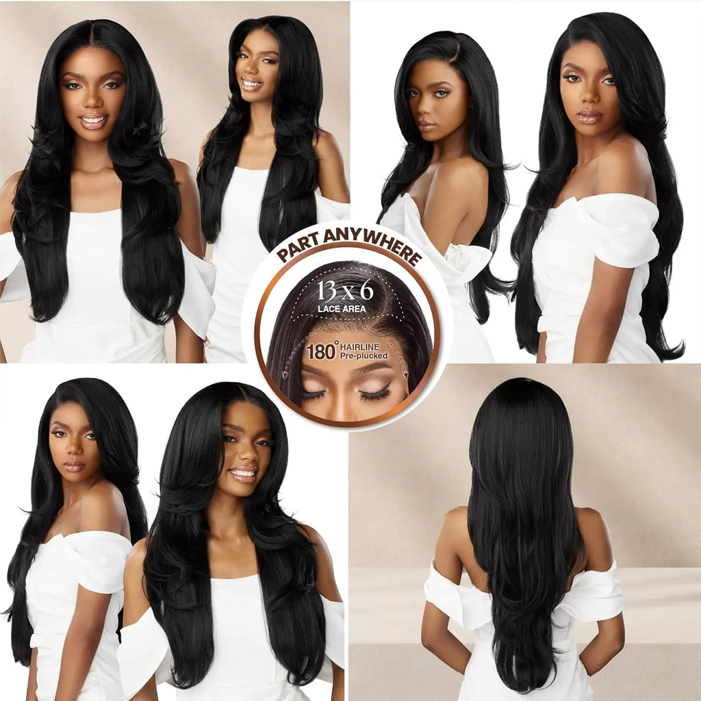 Sensationnel BareLace Glueless Lace Front Wig 13X6 Unit 7 - Long, Secure Glueless Fit, Glueless Comfort, Natural Styling
