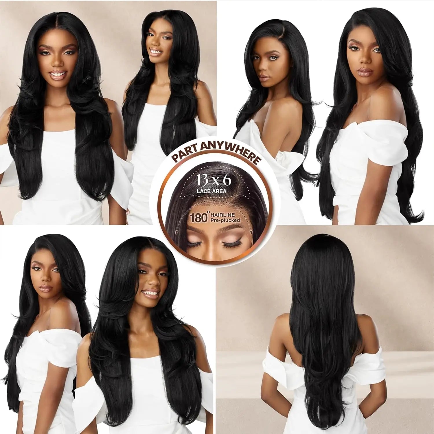 Sensationnel BareLace Glueless Lace Front Wig 13X6 Unit 7 - Long, Secure Glueless Fit, Glueless Comfort, Natural Styling