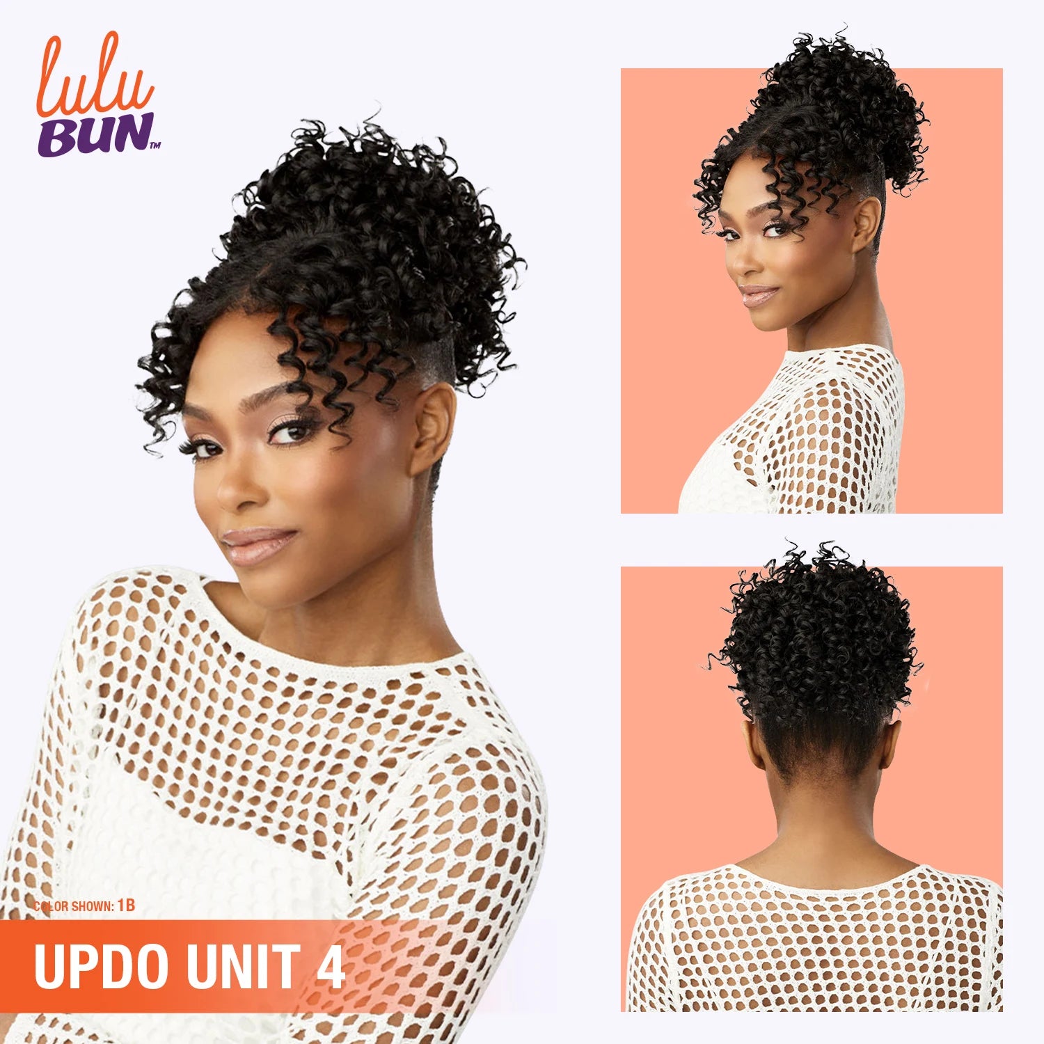 Sensationnel Lulu Synthetic Bun with HD Lace Parting Updo Unit 4
