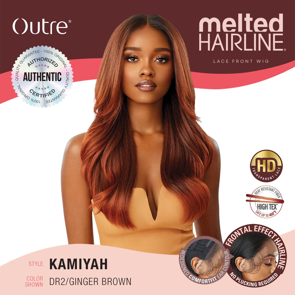 Outre Melted Hairline Glueless HD Lace Front Wig Kamiyah – Glueless, Pre-Plucked, Heat Safe