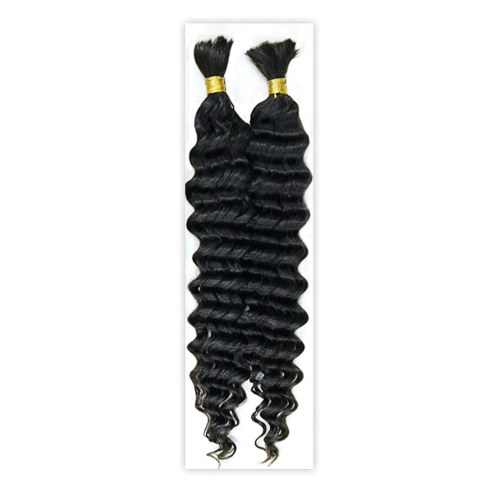 Janet Collection Human Hair Braid New Deep Bulk (14-24'') – Soft & Natural, Deep Curls, Easy Braiding, Multiple Lengths