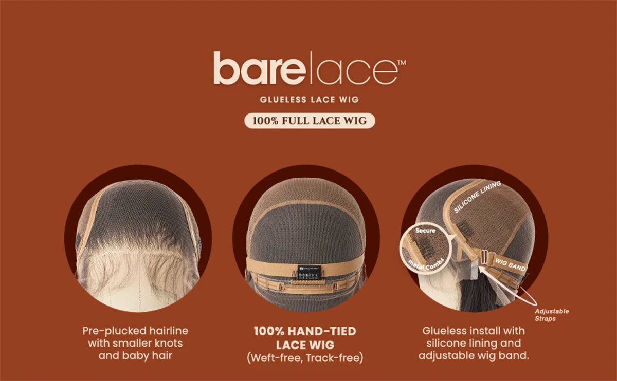 Sensationnel Human Hair Blend Synthetic Lace Front Wig BareLace Glueless Full Lace Unit 1