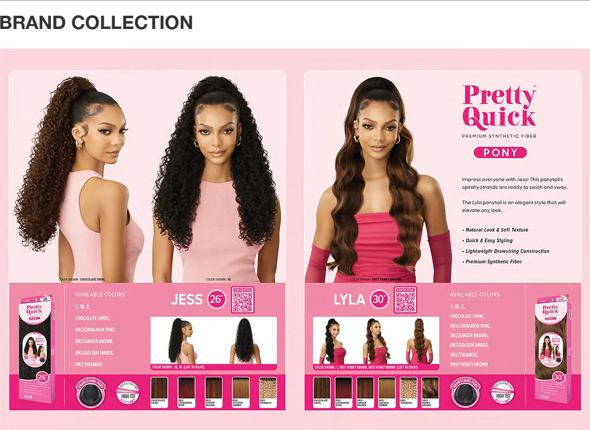 Outre Synthetic Drawstring Ponytail Pretty Quick Pony Jess