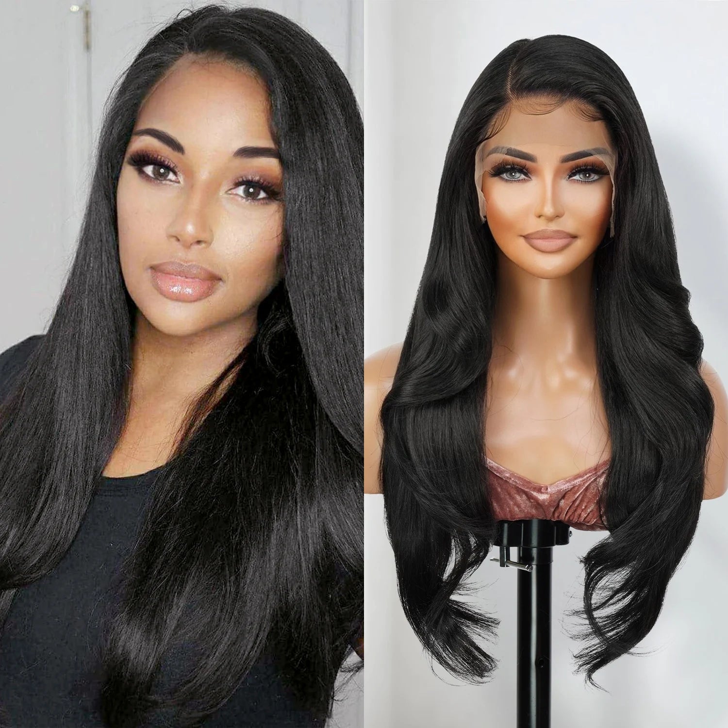 The Stylist Human Hair Blend Pre Plucked 13x6 Invisible HD Lace Frontal Wig Tastee [Neutral HD Lace]