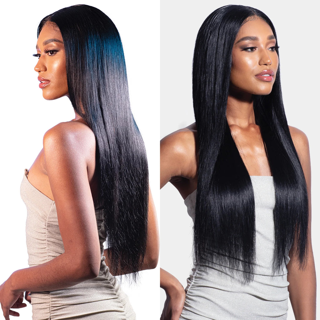 Shake-N-Go Virgin Remy Hair Glossy HD Lace Closure 4X4 Straight 16"