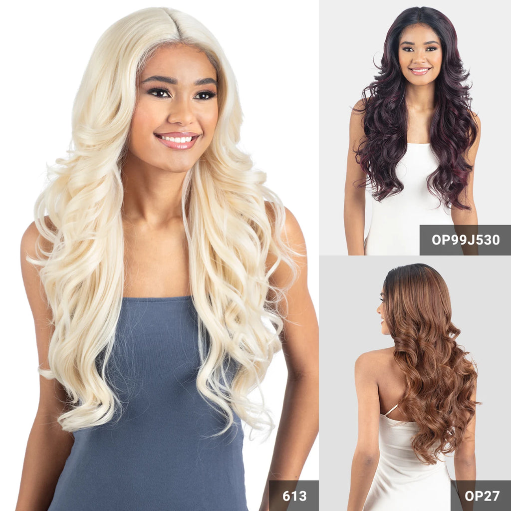 Shake-N-Go Human Hair Blend Synthetic HD Lace Front Wig Legacy Farrah