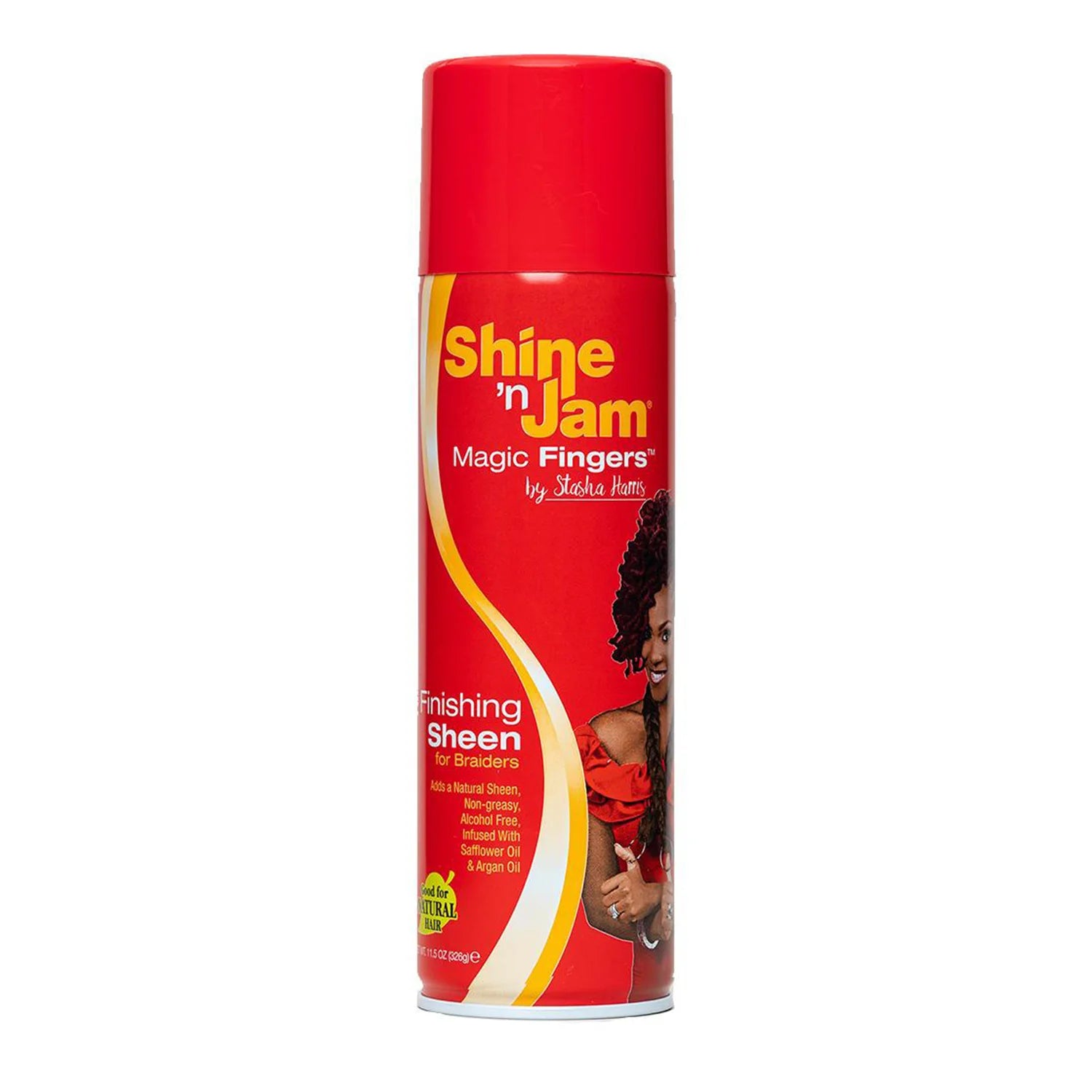 Shine 'n Jam Magic Fingers Hair Spray Finishing Sheen for Braiders 11.05oz - Adds Shine, Lightweight, Perfect for Braided Styles
