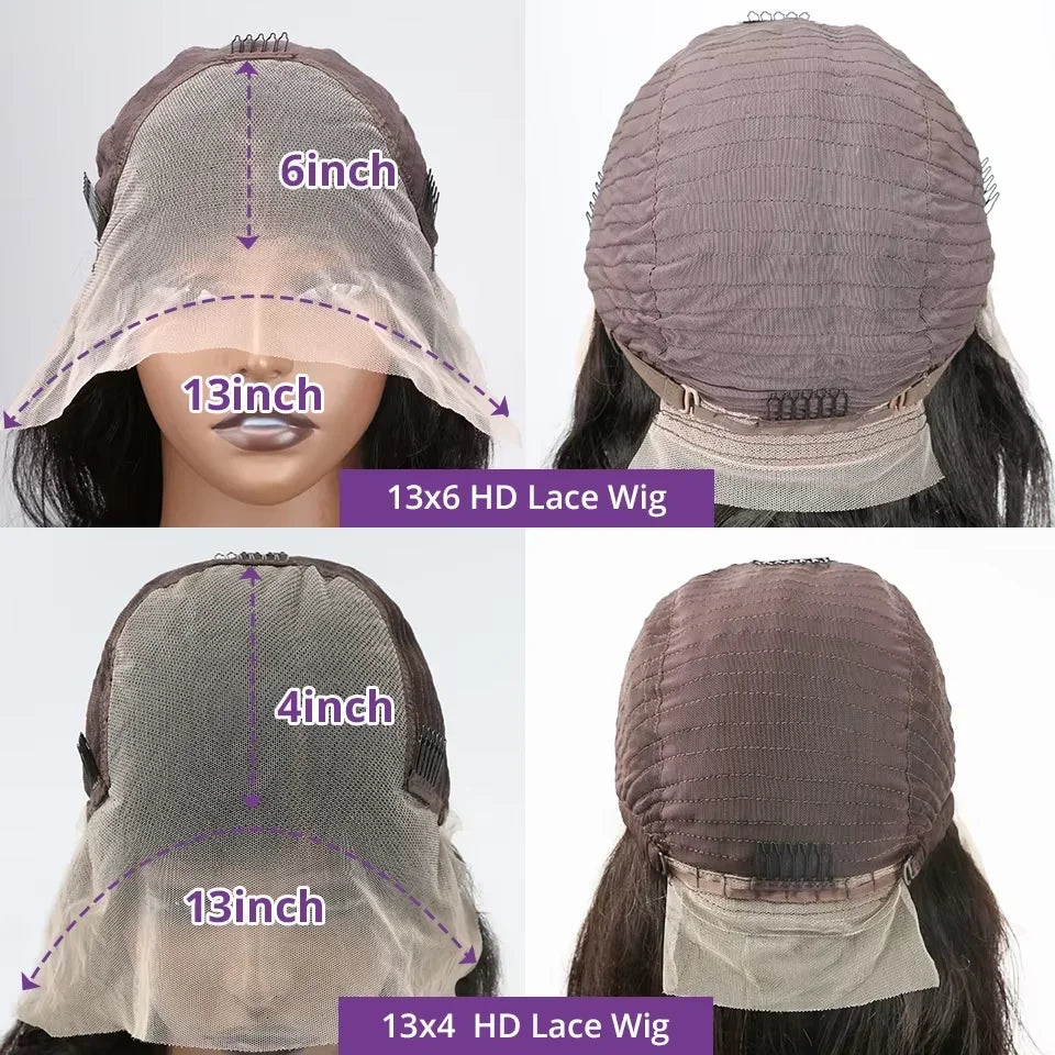 13x4 Short Bob Wigs Deep Wave Wig 180% Density Chocolate Dark Brown Transparent Lace Front Wigs Human Hair Short Bob Wigs