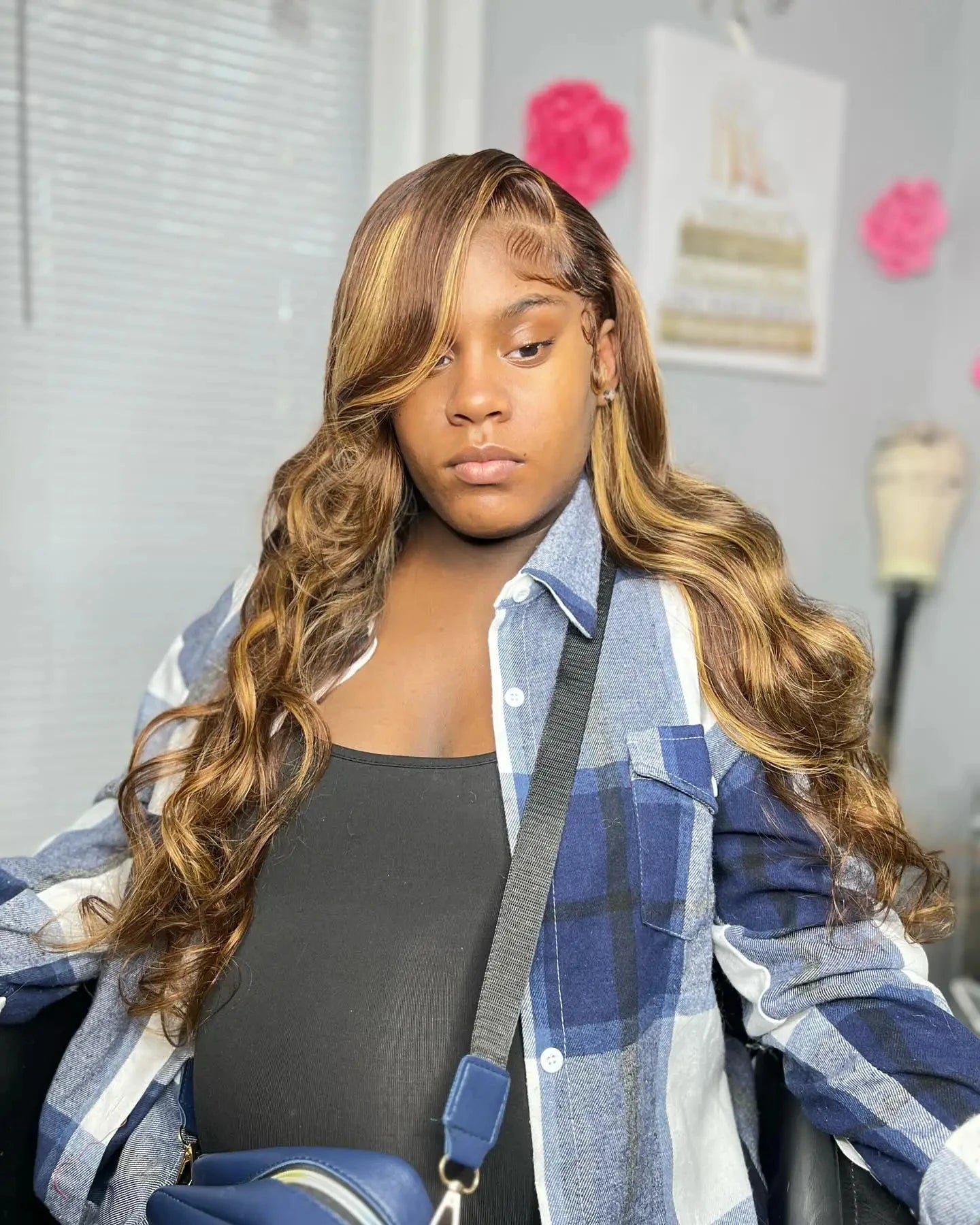 40 Inch Highlight Glueless Wigs Human Hair Ready To Wear Preplucked Body Wave Ombre Color 13x4 Front Wigs For Women 250 Density