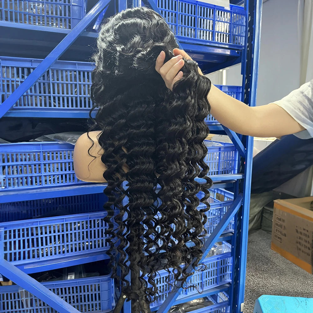 40 Inch Loose Deep Wave 13x6 HD Lace Frontal Human Hair Wig Brazilian Curly Wigs 13x4 360 Full Lace Front Wigs For Women 250%