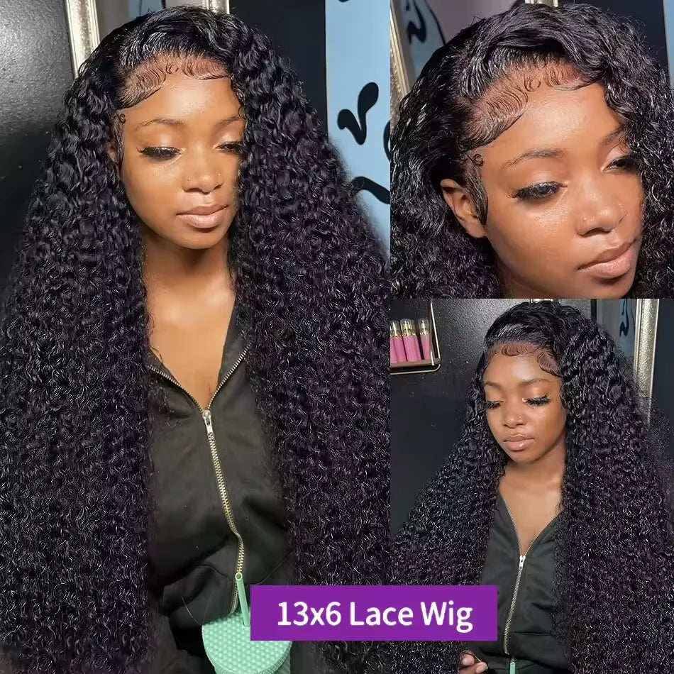 180 Density Frontal Lace Wigs Human Hair Curly Wigs For women Deep Wave 13x6 Hd Lace Frontal Wig 13x5 Water Wave Lace Front Wig