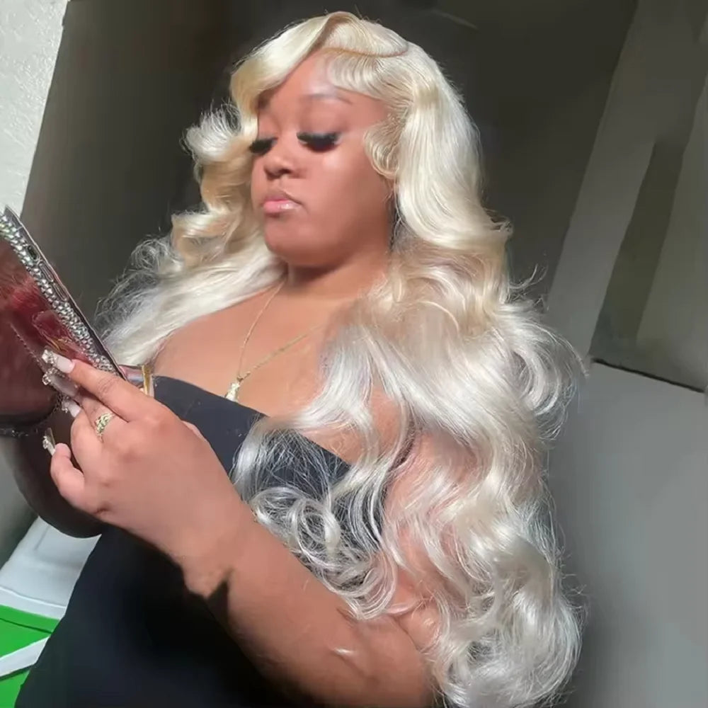 13x6 Body Wave Transparent Hd 30 40 Inch 613 Honey Blonde Lace Frontal Human Hair Wigs 200 Density Brazilian 13x4 Lace Front Wig