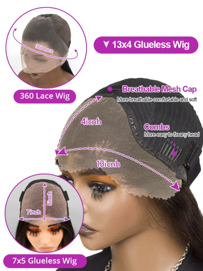 360 Full Lace Wig Human Hair 99j Red Colored Wigs Body Wave Wig 7X5 Glueless Burgundy HD Lace Frontal Wig Human Hair Pre Plucked