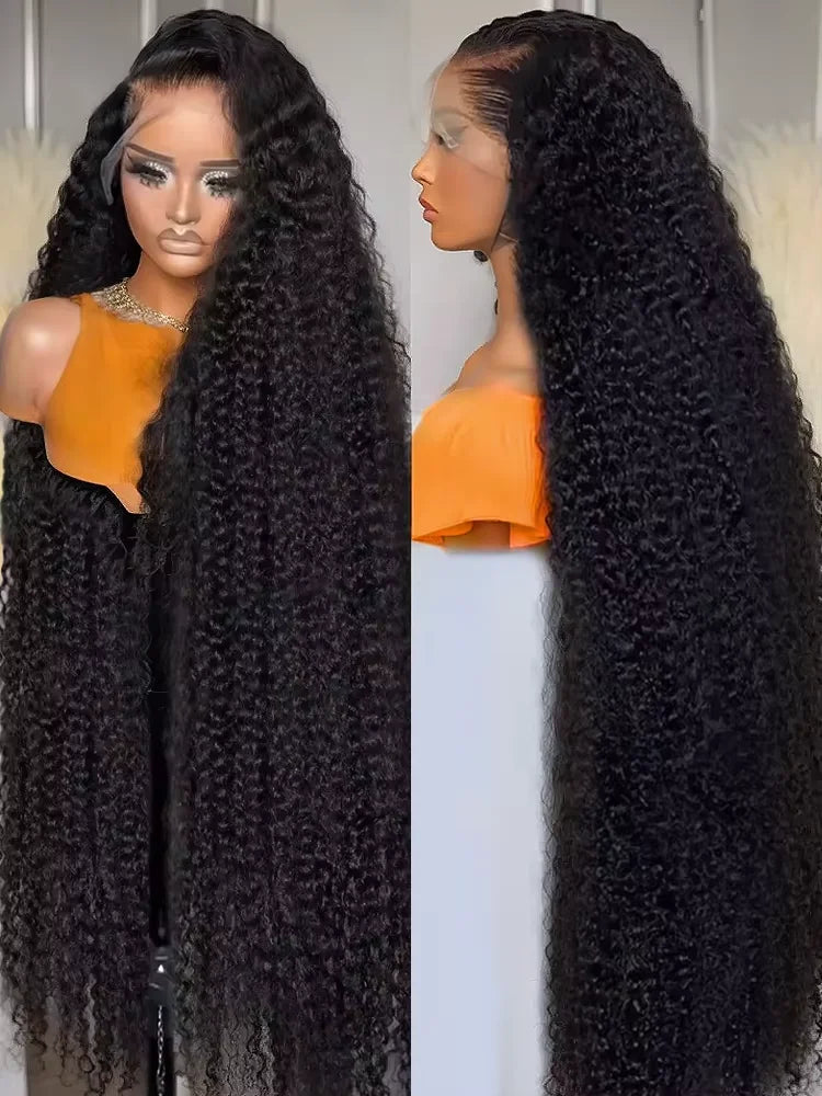 Hd 13x6 Lace Wig Human Hair Curly Wig For Women 40 Inch Brazilian Pre Plucked 13x4 Deep Wave Water Wave Lace Frontal Wigs