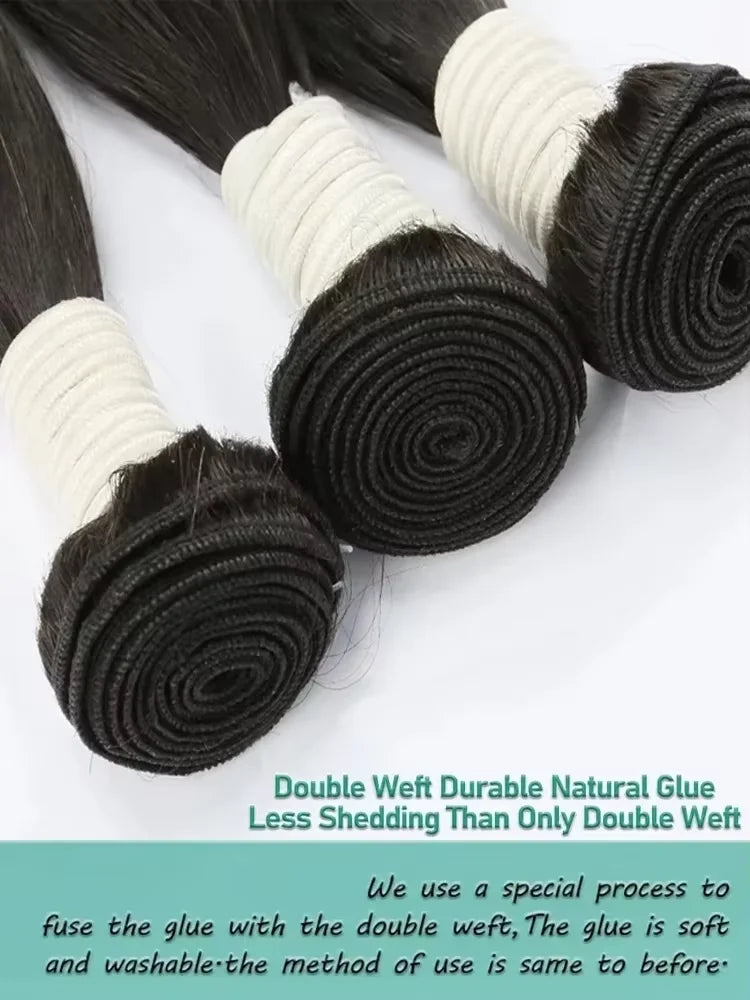 Straight 28 30 32 40 Inch 100% Natural Human Hair Bundles Deal Extensions Natural Black Brazilian Hair Weave Bundles For Women