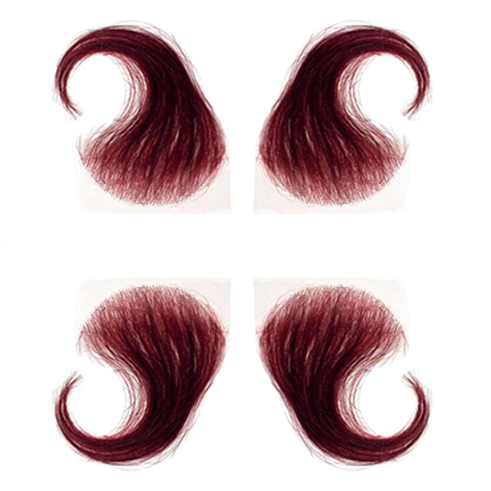 4Pcs Baby Hair Edges Hair HD Lace Baby Hair Stripes For Women Reusable Invisible Lace Hairline Edges Real Human Hair Pieces