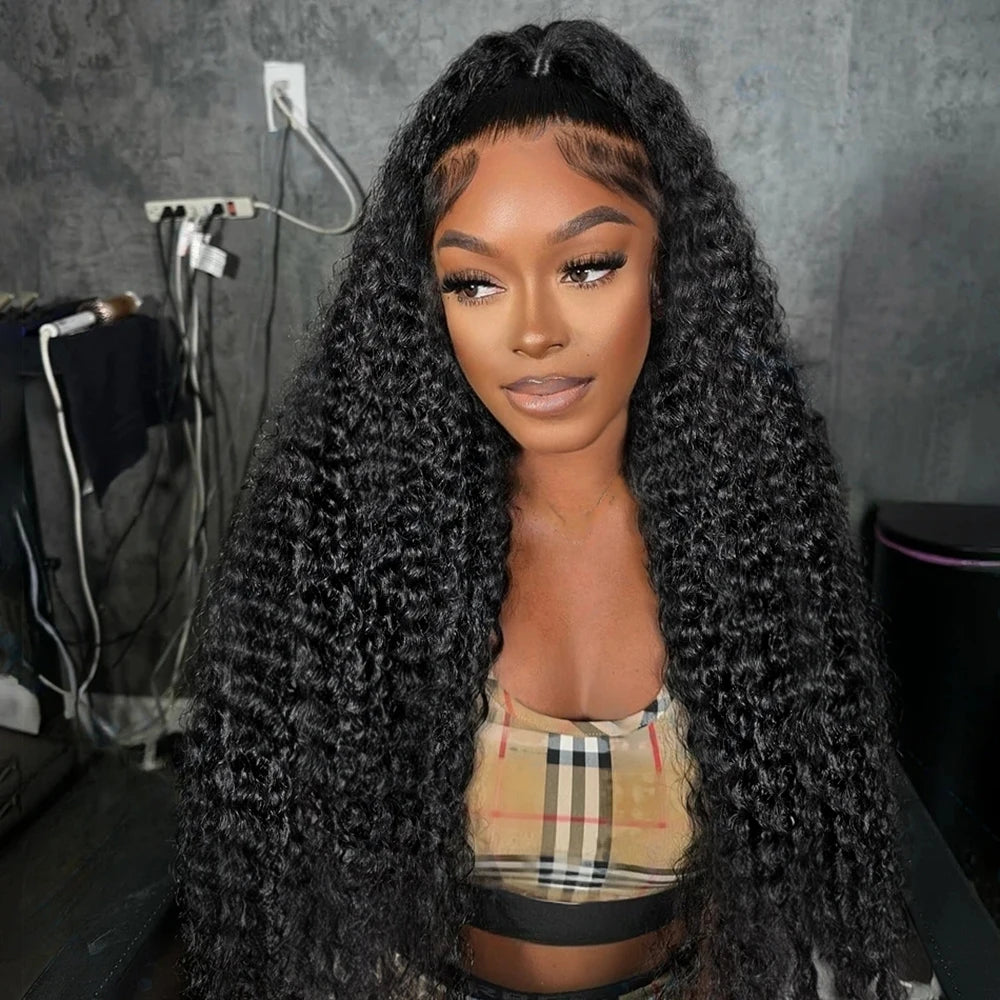 40 46 Inch Deep Wave 13x6 13x4 360 Hd Lace Frontal Human Hair Wigs 7x5 Wear Go Glueless Wig Water Curly Lace Wigs For Women 300%