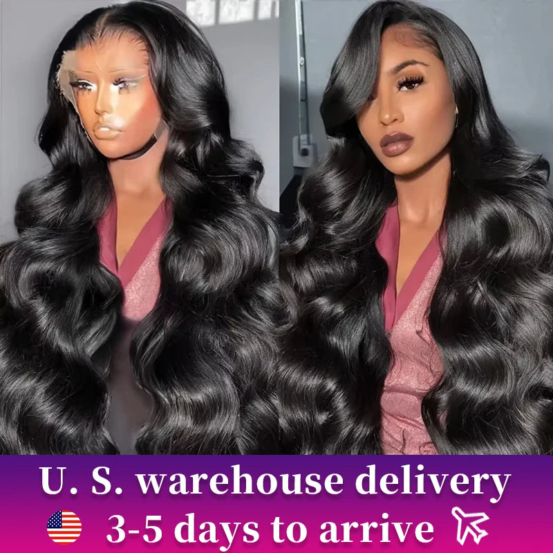 300 Density 30 40 Inch 13x6 Transparent HD Lace Frontal Body Wave Wigs Human Hair Remy 13x4 Lace Front Wig For Black Women
