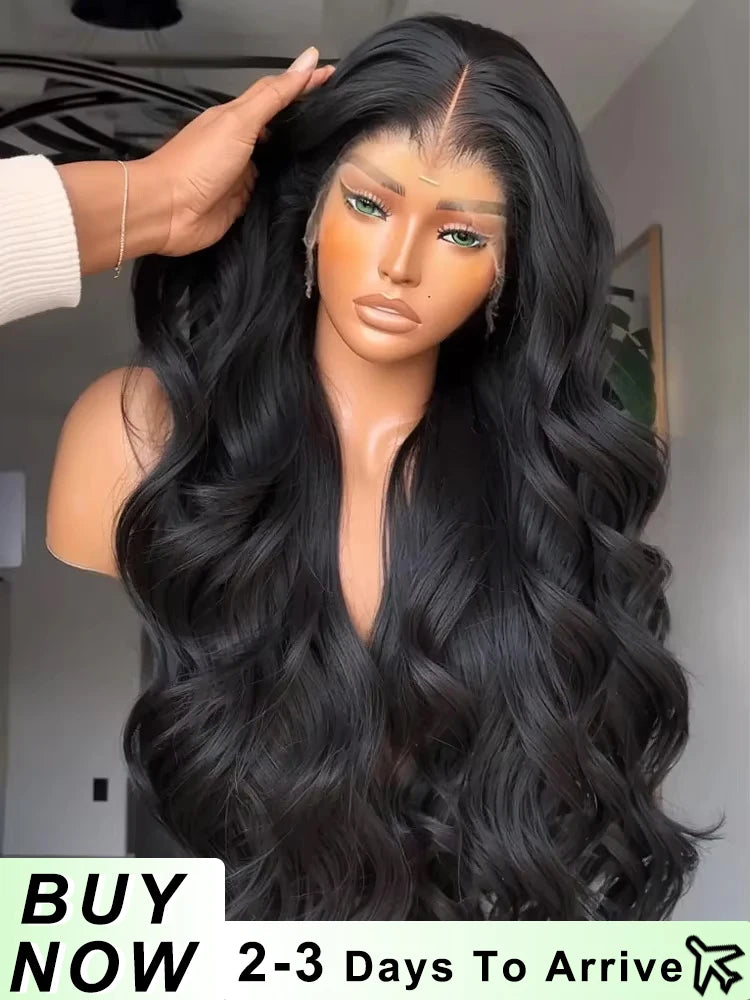 HD Transparent Body Wave Lace Frontal Wigs Human Hair 13x6 30 40 Inch Body Wave Human Hair Wig For Black Women 250 Density