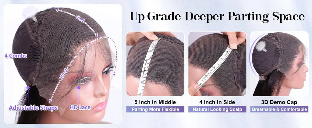 220 Density Straight Human Hair Wigs 30 Inch 13x6 Hd Lace Front Wig PrePlucked Brazilian Hair 13x5 Lace Frontal Wig For Women