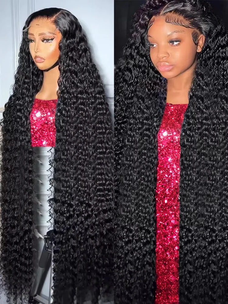 300 High Density Curly 13x6 Hd Lace Frontal Wigs 40 50 Inch Loose Deep Wave 13x4 Lace Front Human Hair Wigs For Women Preplucked