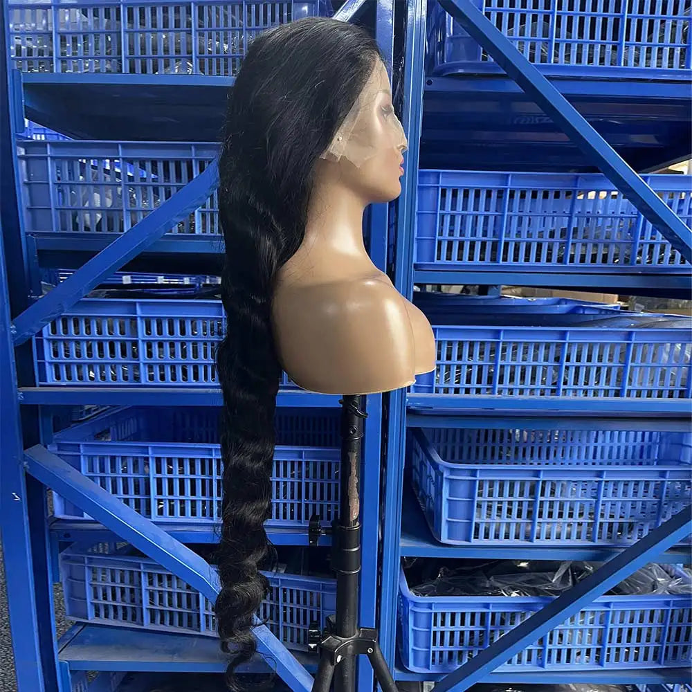 40 46 Inches 13x6 HD Body Wave Lace Front Human Hair Wigs Brazilian 13x4 360 Natural Wavy Human Hair Wigs For Women 300% Density