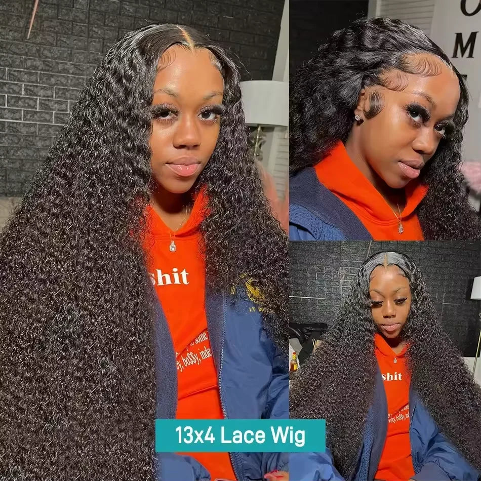 180 Density Frontal Lace Wigs Human Hair Curly Wigs For women Deep Wave 13x6 Hd Lace Frontal Wig 13x5 Water Wave Lace Front Wig