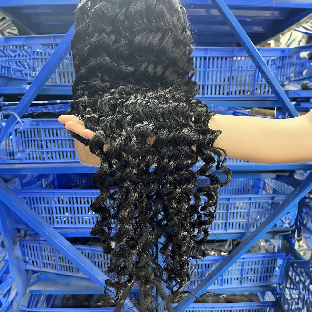 40 Inch Loose Deep Wave 13x6 HD Lace Frontal Human Hair Wig Brazilian Curly Wigs 13x4 360 Full Lace Front Wigs For Women 250%